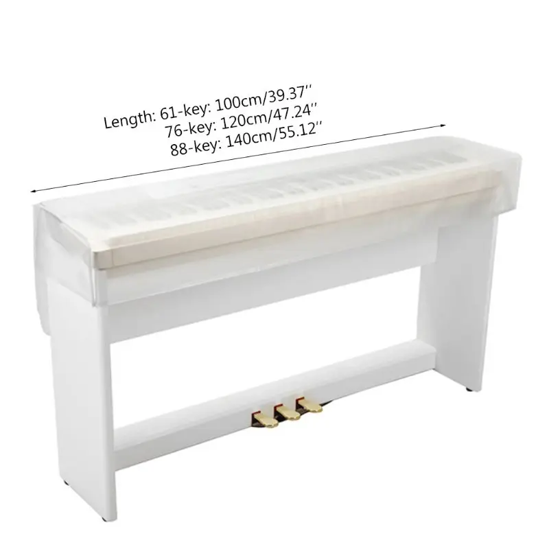 

Transparent Frosted Piano Cover 61 76 88 Keys Digital Piano keyboard Dust Cover