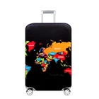 Защитный чехол для багажа с картой мира, эластичный плотный чехол для путешествий, подходит для 18-32 дюйма, защитный чехол 407