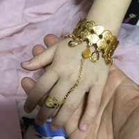 24k baby bangles ethnic gold color dubai bangles kids bracelet luxury bracelet dubai bangles child jewelry birthday present