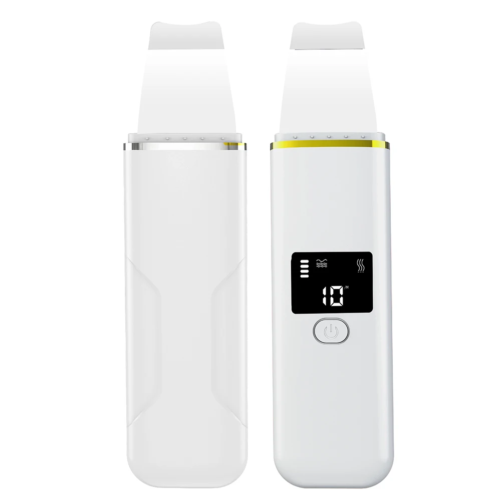 

With Screen Ultrasonic Skin Scrubber Vibration Face Spatula Blackhead Remover Facial Scrubber Shovel Clean Cavitation Peeling