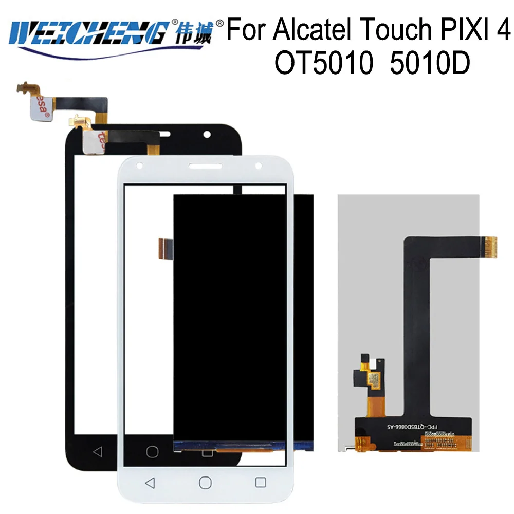 Для Alcatel Touch PIXI 4 OT5010 5010 5010D OT ЖК дисплей + сенсорный экран дигитайзер сенсор для 5010E