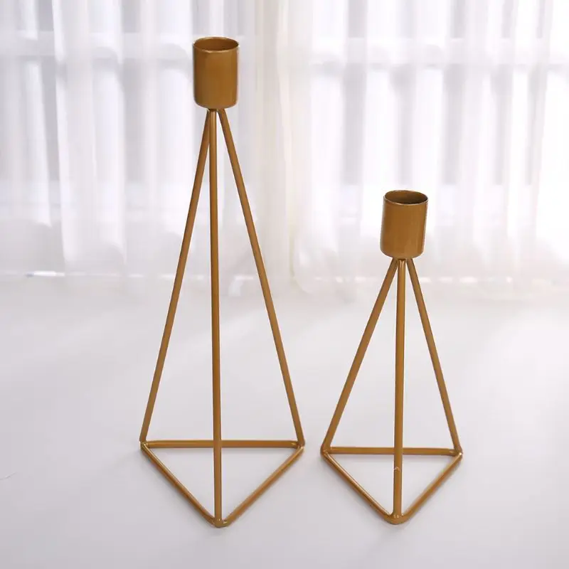 2022 New Triangle Geometric Candlestick Tealight Candle Holder Stand Wedding Party Decor | Дом и сад