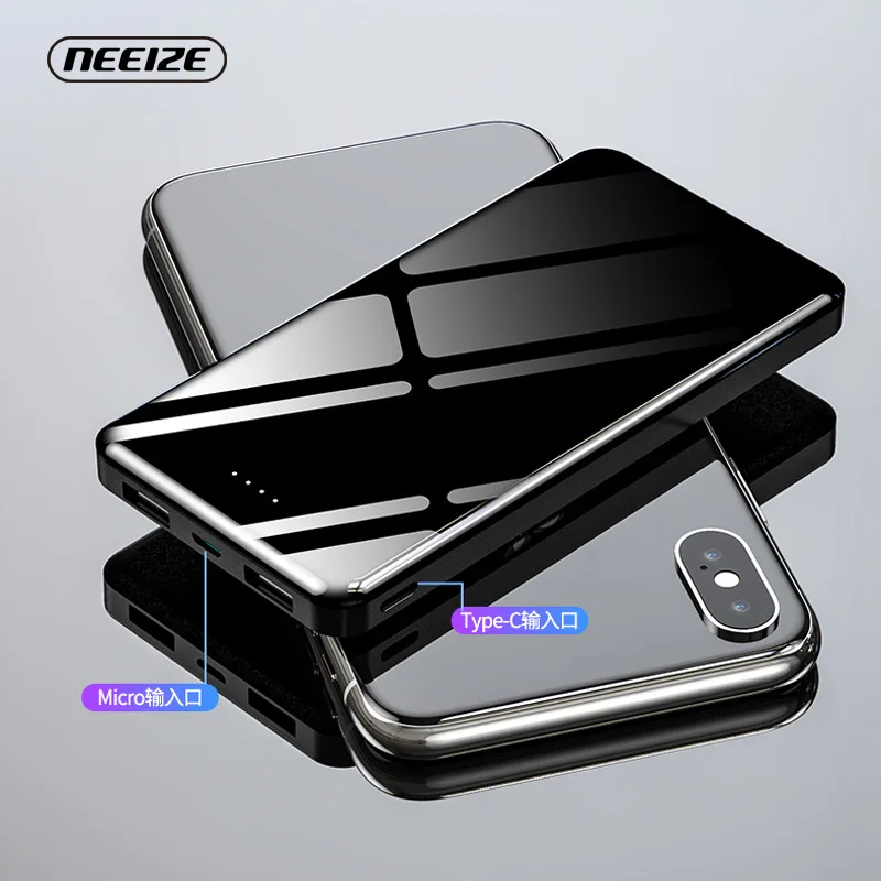 

5V 10000mAh Small Charger Mobile power supply Large capacity Quick charge Mirror full screen Ultra-thin Mini Factory direct