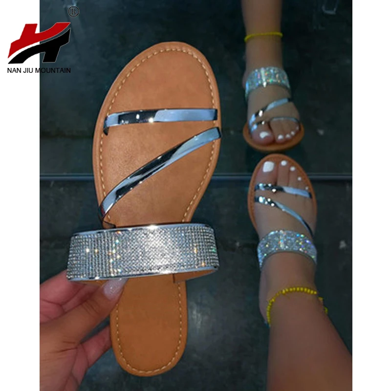 

NAN JIU MOUNTAIN 2020 Women's Shoes Fashion Open Toe Summer Outdoor Flat Sandals Comfortable Beach Slippers Plus Size 42