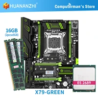 huananzhi x79 green x79 motherboard intel lga2011 xeon e5 2689 memory 28gb ddr3 recc supports m 2 nvme ngff usb3 0 atx