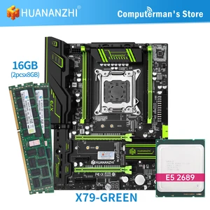 huananzhi x79 green x79 motherboard intel lga2011 xeon e5 2689 memory 28gb ddr3 recc supports m 2 nvme ngff usb3 0 atx free global shipping