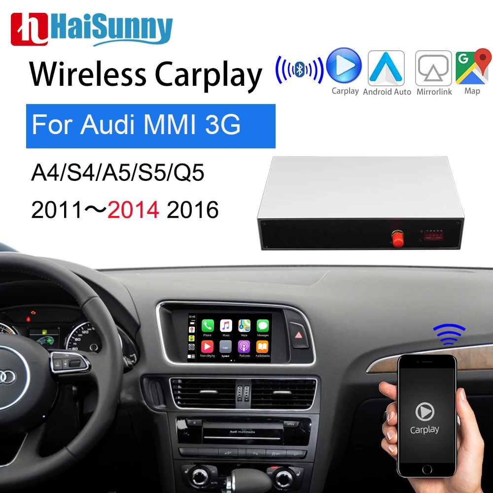 

Wifi Wireless Carplay Retrofit Support Multimedia Screen GPS Navigation Reverse Camera For 2010-2014 2015 Q5 S5 A5 S4 Audi A4 B8