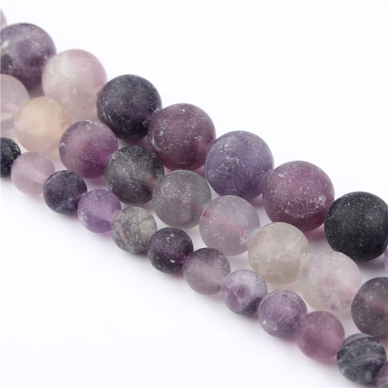 

NaturaljewellryFrosted AmethystLooseBead4/6/8/10/12MMSuitableForJewelryMakingDIYBraceletNecklace