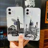 famous historical landmark building clear phone case for iphone 7 8 plus se 2020 x xr xs max 11 12 13 pro max transparent cover
