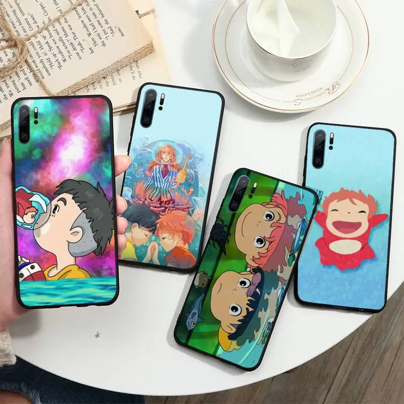 

Ponyo on the Cliff Japan anime Phone Case For Huawei honor Mate P 10 20 30 40 i 9 8 pro x Lite smart 2019 nova 5t
