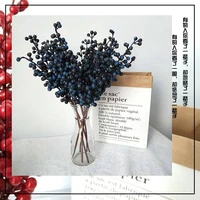 christmas red berry artificial flower 5 branches fake berries wreath handmade accessories home new year decorations