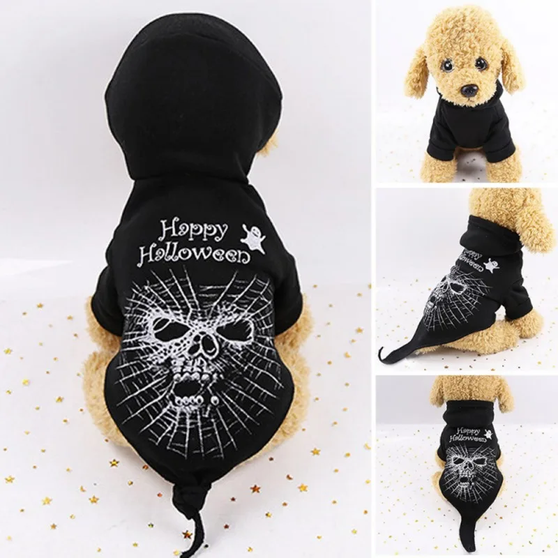 

Модная одежда для собак на Хэллоуин костюмы для домашних животных толстовки для собак зимнее теплое пальто для домашних животных для чихуа...