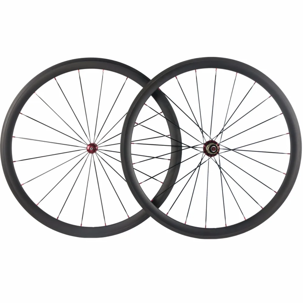 Распродажа со склада 700c углеродное дорожное Велосипедное колесо Переднее: 35 мм