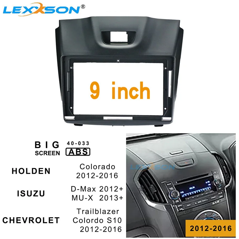 9-дюймовая Автомобильная панель для Isuzu D-Max / MU-X 2013-2016 установка крепления панели