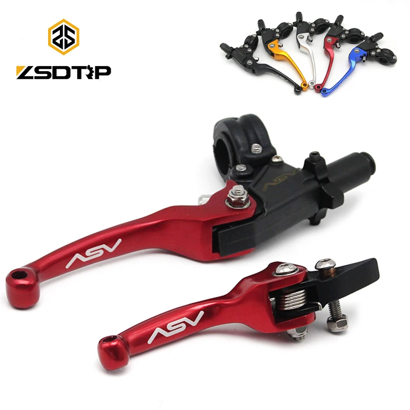 Рычаги тормозной муфты ZSDTRP CNC ASV F3 складные для Honda Yamaha Kawasaki Suzuki CR CRF YZF WRF KX KXF RM