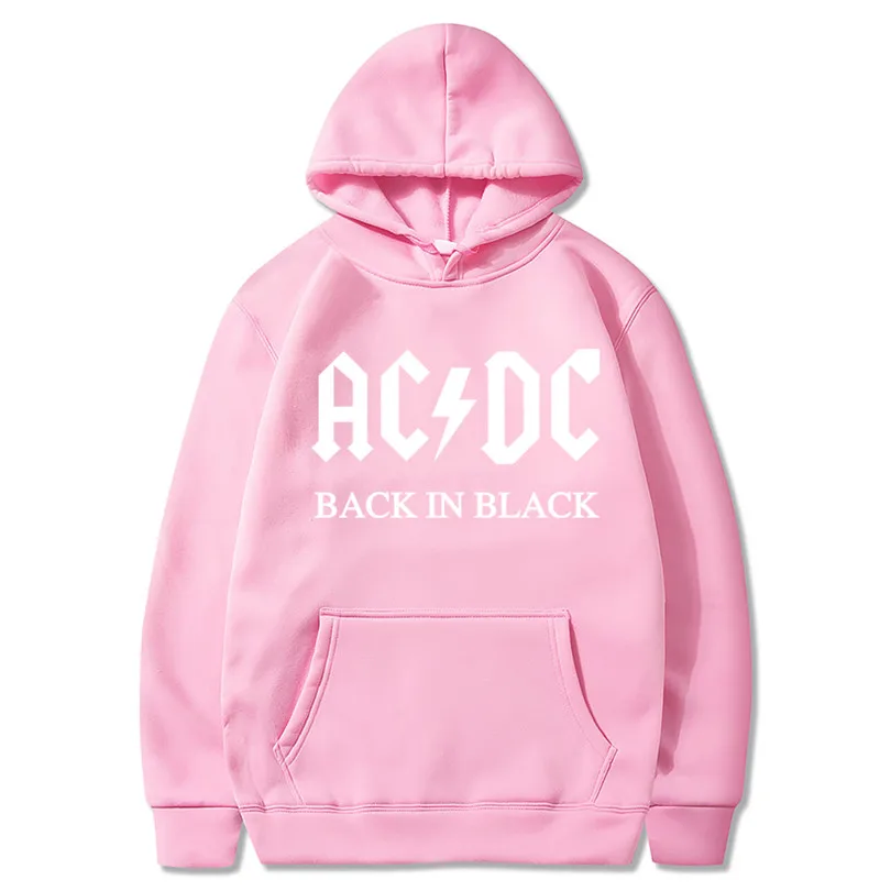 AC DC Hoodie Men Hip Hop Rock Band ACDC Back In Black Sweatshirts Male Female Casual Streetwear Jackets Hoody Spring Winter Tops | Мужская