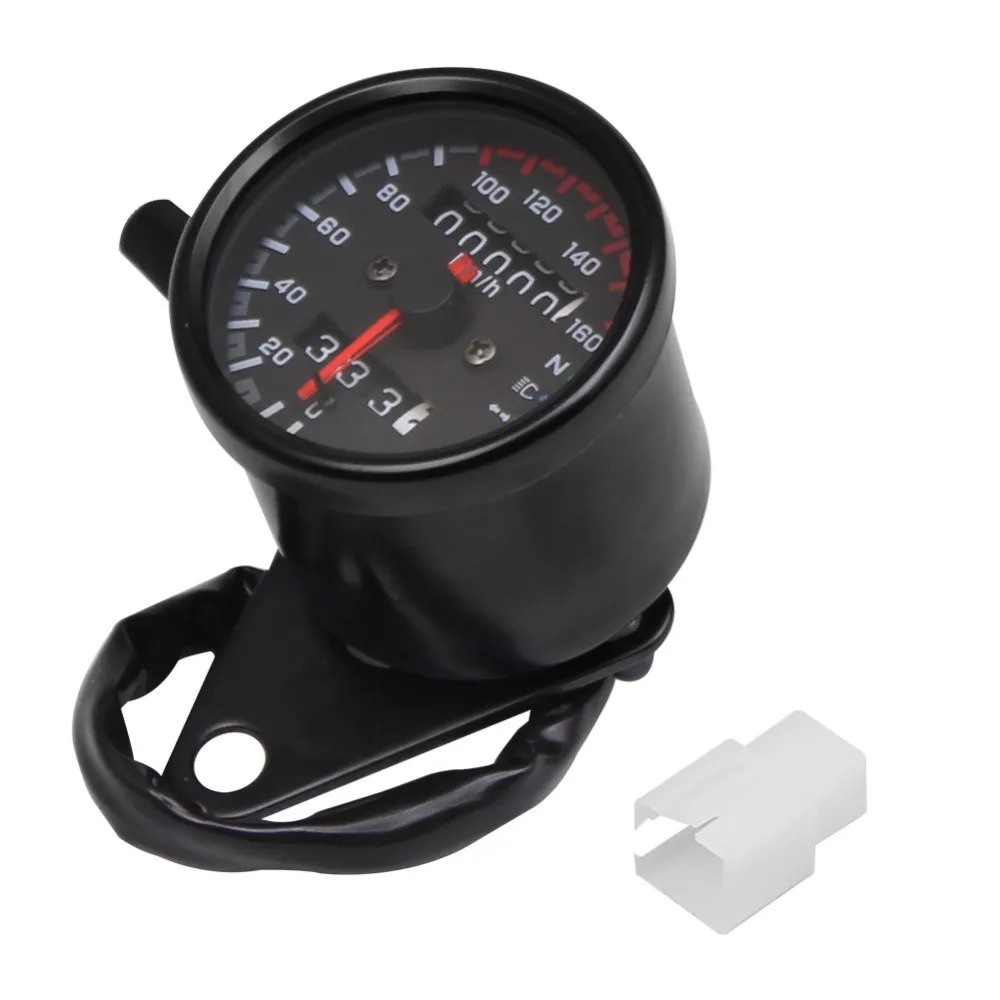 

12V Motorcycle Odometer Speedometer Tachometer Speedo Meter LED For Honda Cafe Racer