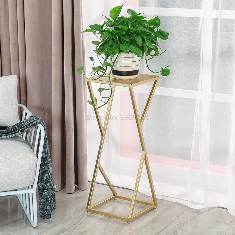 Скандинавский короткий золотой комнатный растительный стенд для комнатного