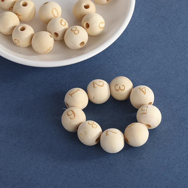 

Barwodo 15PCS Beads With Number Natural Wooden For Jewelry Making Pendants For Bracelet Necklace Making Accessories DIY Beads