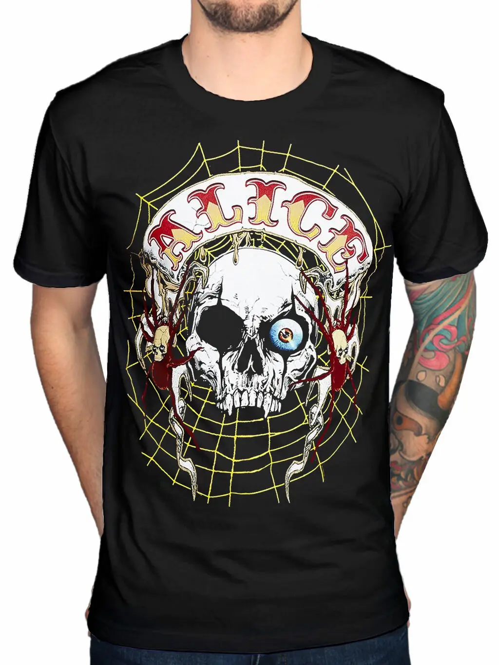 Официальная футболка с нашивками на спине Alice Cooper добро пожаловать в мой кошмар