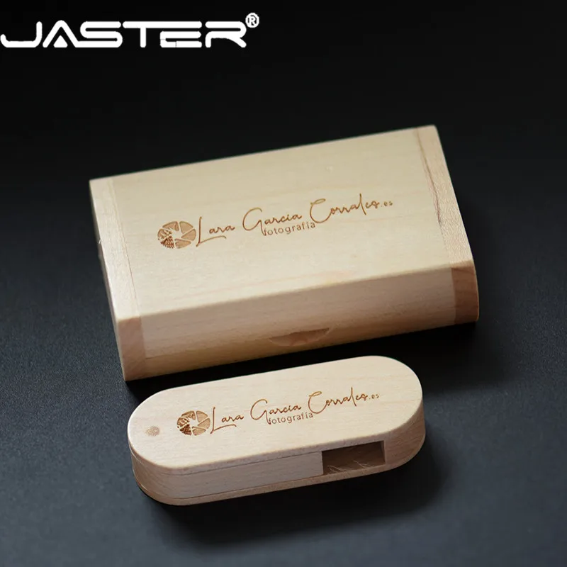 JASTER Деревянный вращающийся USB+ флип-бокс для ручки(более 10 шт бесплатный логотип) USB 2,0 4 ГБ 8 ГБ 16 ГБ 32 ГБ 64 ГБ USB флеш-накопитель