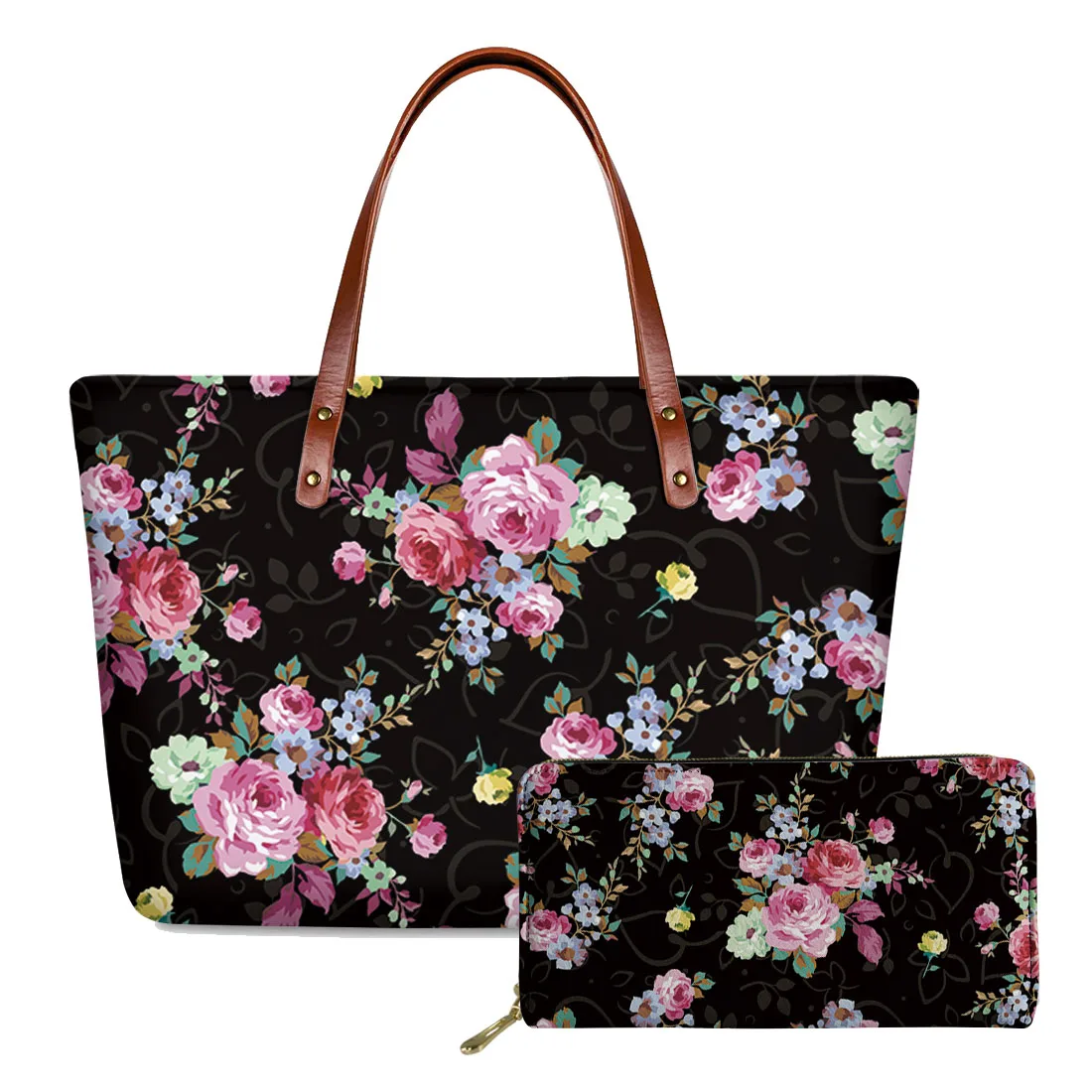 

Handbags Women Bags Designer Tote Bag Vintage Flower Print Fashion Ladies Shoulder Bag For Office Girls Top-Handle Bag Hand Bags