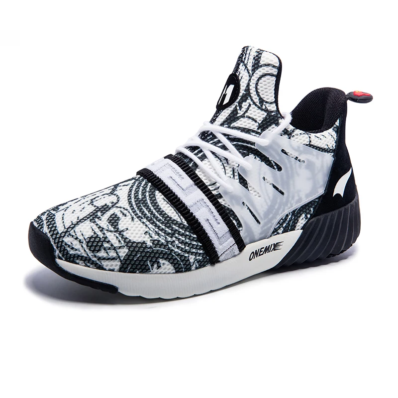 ONEMIX Winter High Top Damping Women Sneakers for Outdoor Casual Slip-On Platform Fitness Trainers Shoes Keep Warm Running Shoes