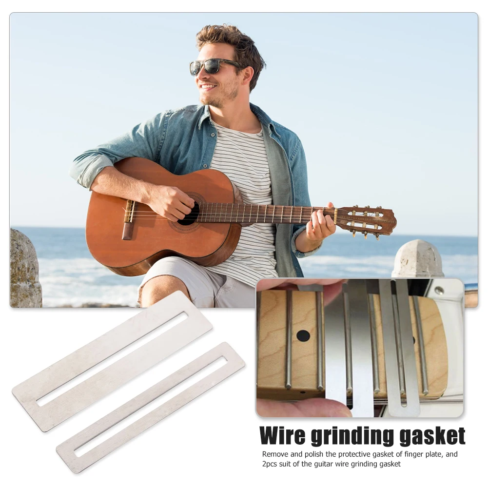 2 stücke gitarre fret schutz metall griffbrett griffbrett schutz schutzhülle schleifen dichtung werkzeug für elektrische gitarre bass f