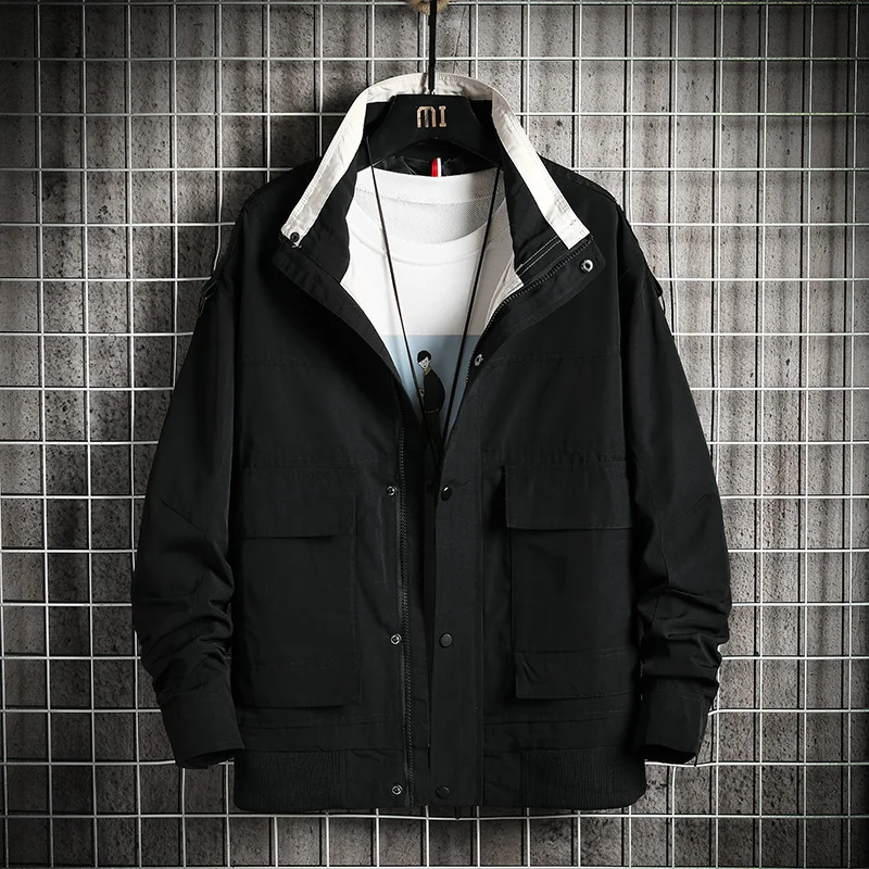 Новая мужская куртка модное пальто оснастка ветровка Повседневная тонкая