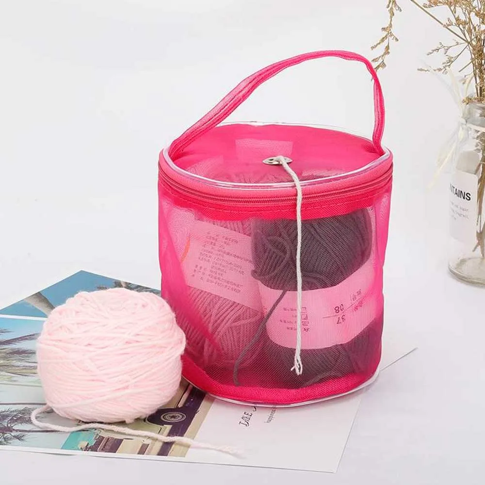 Портативная сумка для хранения вязаных шариков маленький круглый пустой