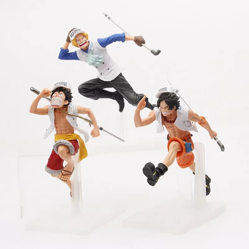 

Аксессуары 17 см аниме One Piece Фигурки игрушки navy Monkey D Luffy Portgas D Ace Sabo Brohters ПВХ Модель Коллекционная статуя подарок для фанатов