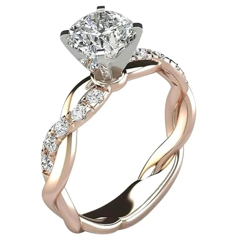 2020 роскошное обручальное кольцо из циркона женское квадратное геометрическое с