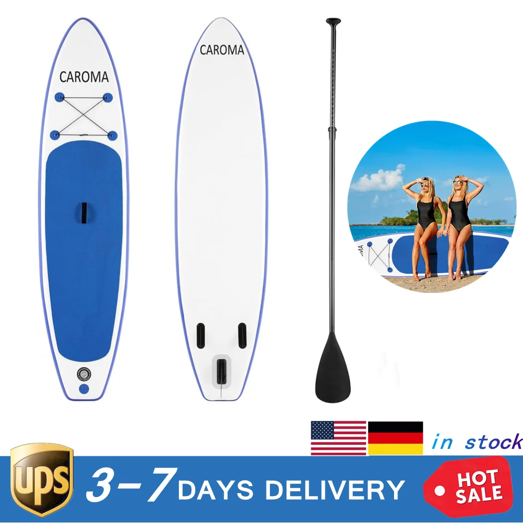 

10.6x30x6inches Portable Surfboard Inflatable Stand Up Adult Anti-leak Valve Paddle Board Portable and Easy to Store
