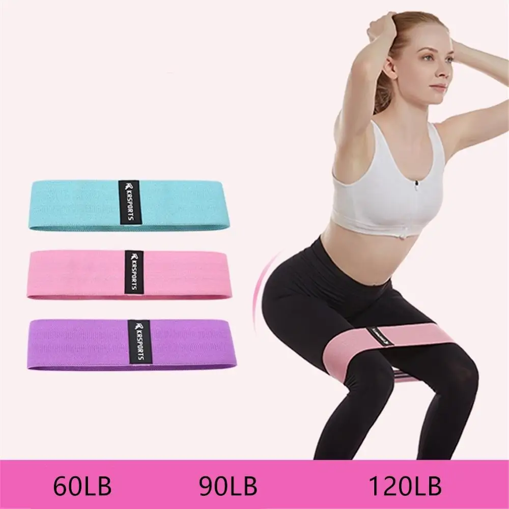 Yoga Resistance Band Elastic Fabric Fitness Squat Bands Hip Circle Stretching Belt for Legs and Butt Bubble Training Workout