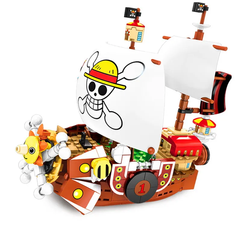 Sy6299 432Pcs One Piece Sunny Pirate Ship Monkey D Luffy Model Blocks Construction Building Bricks Gift Toys For Children