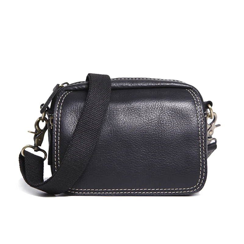 LANSPACE мужская кожаная сумка на плечо из натуральной кожи Маленькая