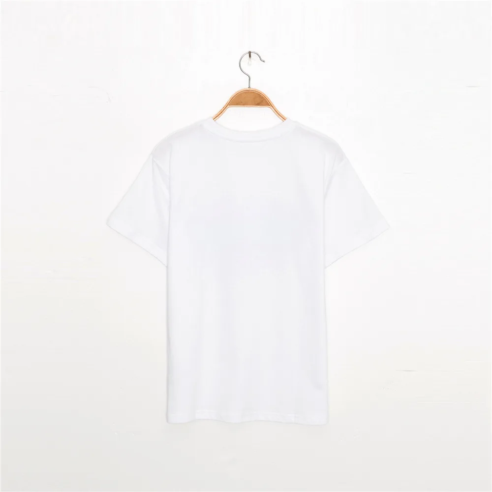 

2021 summer law new fluorescent bright contrast color letter printing short-sleeved T-shirt multi-color top all-match female