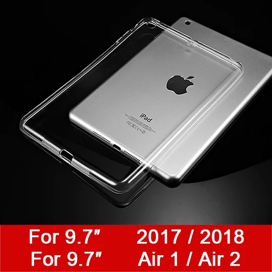 Transparent 9.7inch Чехол Rovtop для IPad Air 2 9,7 Pro 10,5 чехол Чехол для IPad Air 2 3 1 Мягкий силиконовый чехол из искусственной кожи Авто Режим сна - Цвет: Transparent 9.7inch