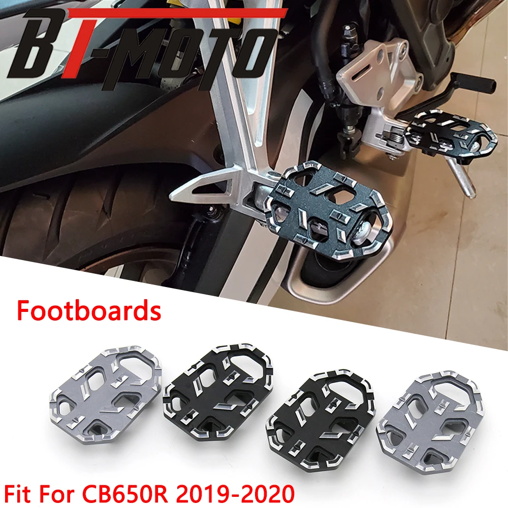 

Foot-Pegs Motorcycle Foot Rests Fit For Honda CB650R CB 650 R 2019 2020 2021 Footboards Billet Wide Footrest Footpeg Pegs Pedals