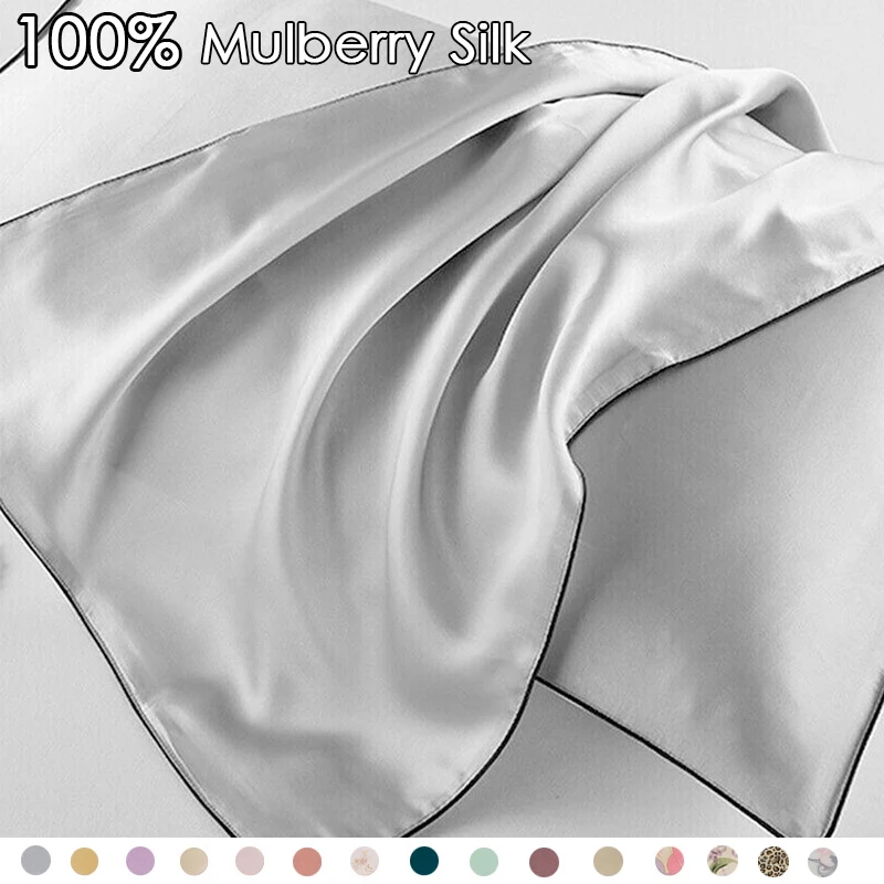 100% Natural Mulberry Silk Pillowcase Comfortable Pillow Case for Hair and Skin Hypoallergenic Bedding Pillow Covers Decorative
