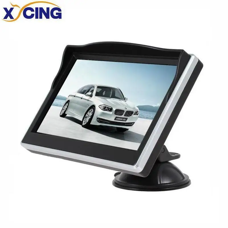 Monitor XYCING 5 дюймов TFT lcd 800*480 HD экран автомобильный монитор с резиновой вакуумной чашкой кронштейн+ цветной задний вид автомобиля резервная камера - Цвет: Monitor