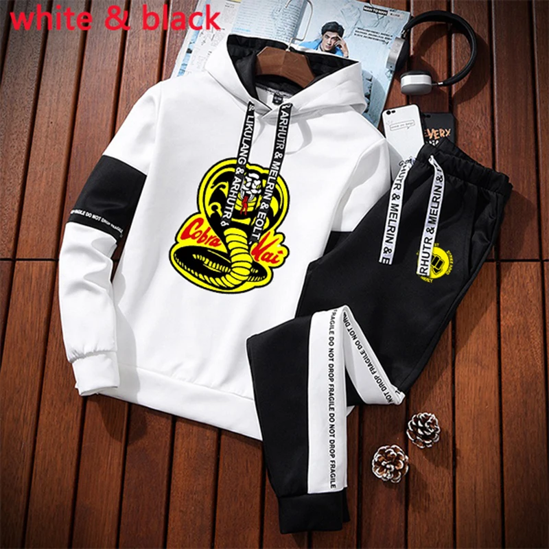 

Autumn Winter Men Sets pullover Hoodie & Pants Casual Two Piece Tracksuit Man Sportswear Gym Brand Clothing Sweat Hooded Suit