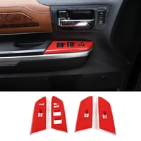 for 2014 2021 toyota tundra abs door glass lift switch decorative frame stickers car interior accessories