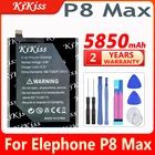 Сменный аккумулятор KiKiss 5850 мАч для Elephone P8 Max P8Max, аккумулятор для смартфона + Подарочные инструменты