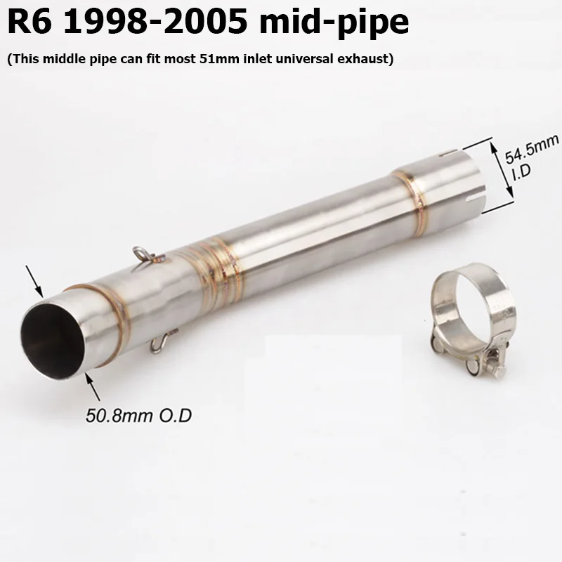 Трубы слипоны для выхлопных газов мотоцикла средний соединительный элемент