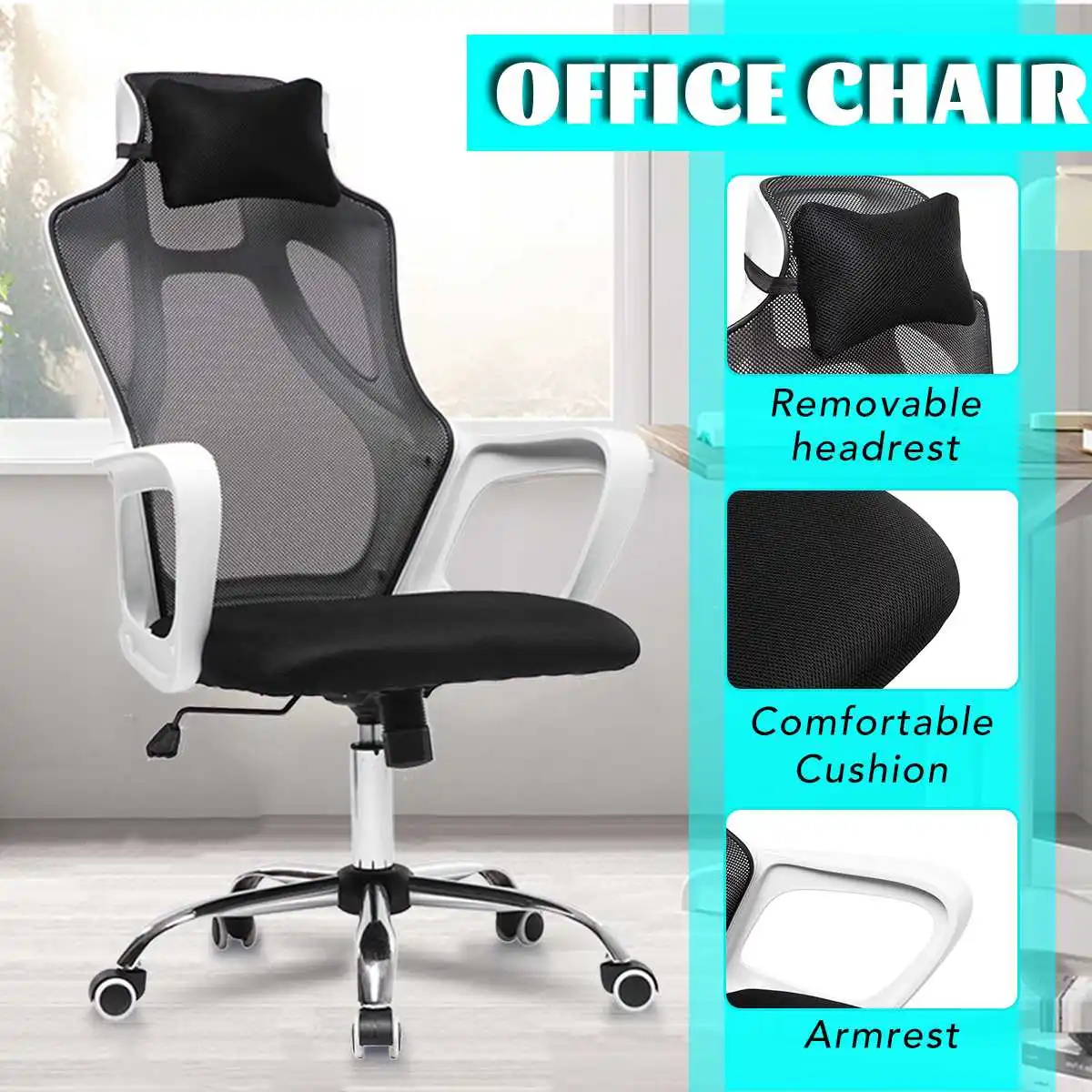 

Office Chair Ergonomic Mesh Computer Gaming Chair High Back Seat Desk Chair Home Office Gamer Recliner Chairs Conference Chairs