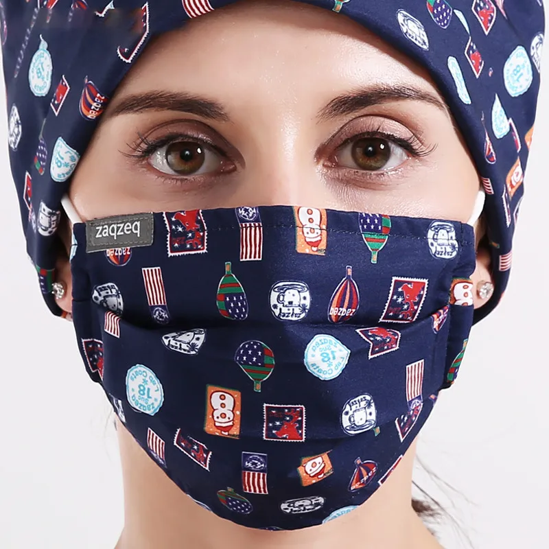 Surgical Mask 10 23 Цвета хирургические маски медицинский узор медсестры Рабочая маска Регулируемое Качество хлопок дантиста ветеринарная Больничная докторская маска - Цвет: Surgical Mask 10