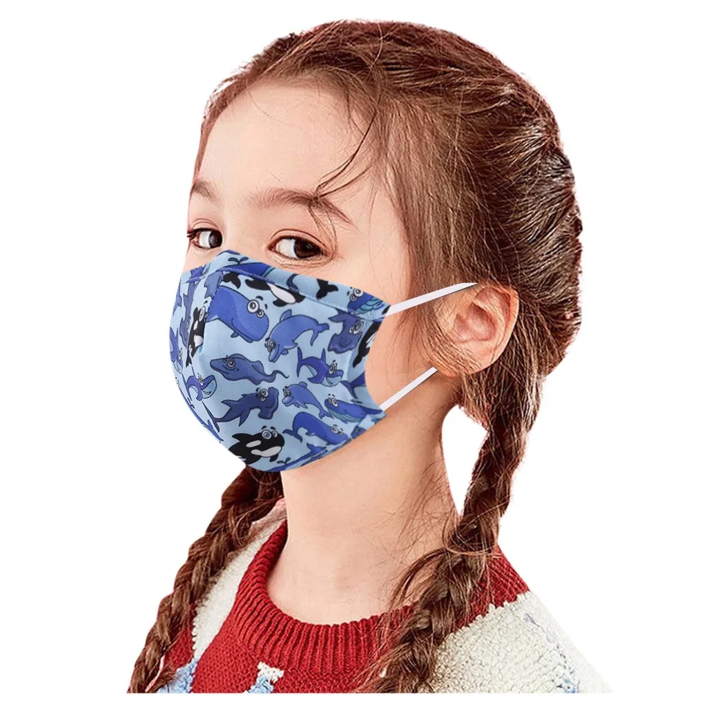 

Children's Printed mascarillas Dustproof Mouth Mask Reusable Earband Adjustable Cotton Mask Anti Pollution Mouth Cover C17