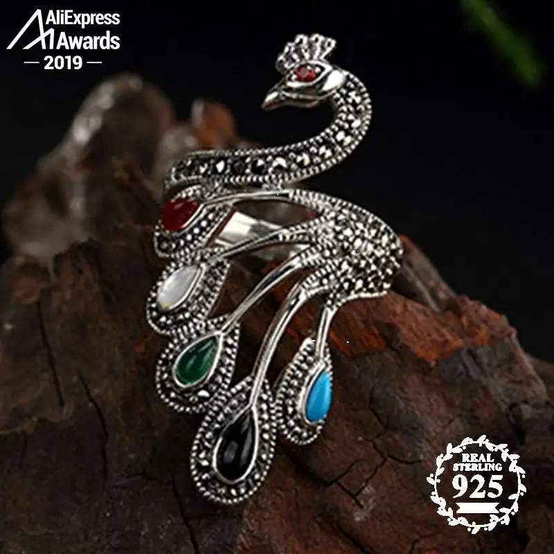 Кольца женские из натурального халцедона с изумрудами | Украшения и аксессуары