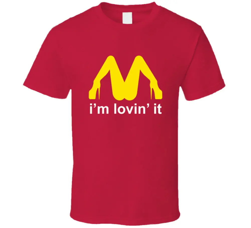 Я Lovin It Mcdonalds пародия забавная Футболка размер S 3xl подарок новый у нас|Мужские